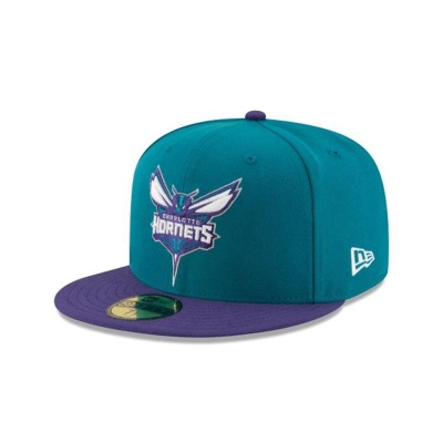Blue Charlotte Hornets Hat - New Era NBA 2Tone 59FIFTY Fitted Caps USA6527810